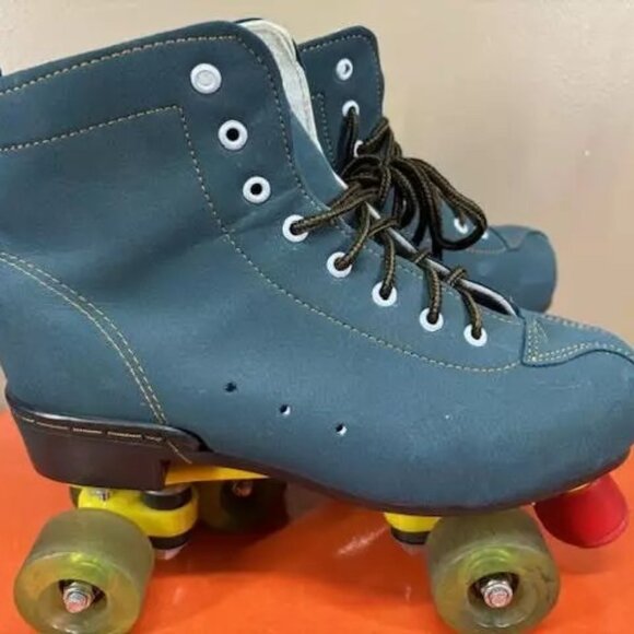 Roller Skates Blue Suede Cowhide High-top Unisex Classic US11M/US13W - Picture 7 of 7